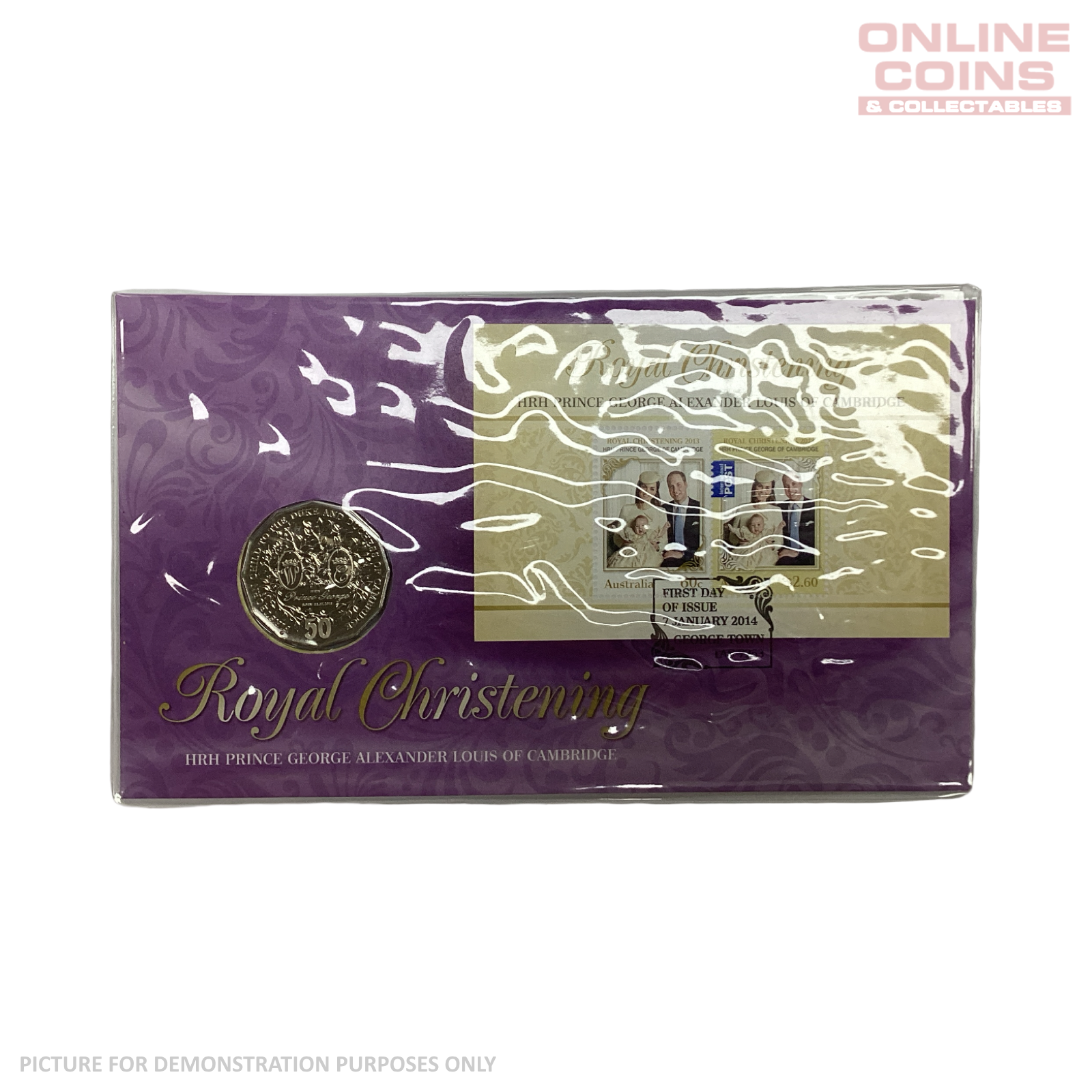 2014 - Royal Christening of HRH Prince George Alexander Louis of Cambridge - Australia Post 50c Commemorative Coin PNC